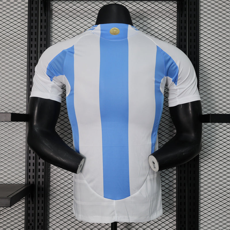 CAMISA VERSÃO PLAYER DA ARGENTINA 24/25 AZUL E BRANCO