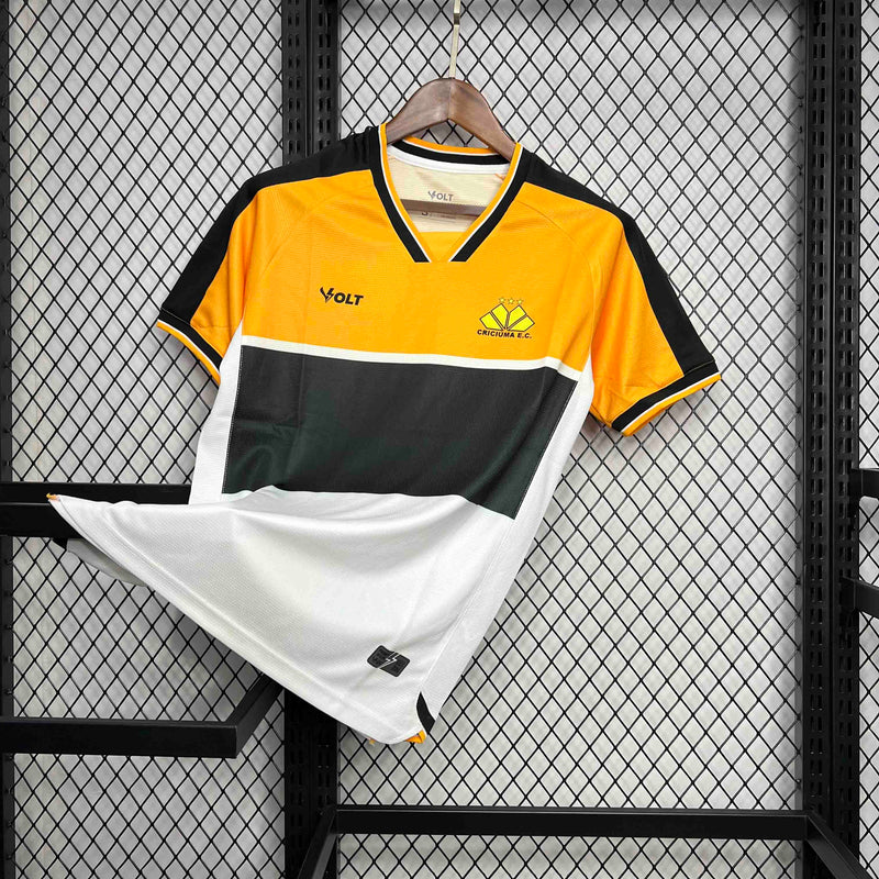 CAMISA DO CRICIUMA 24/25 AMARELO, PRETO E BRANCO