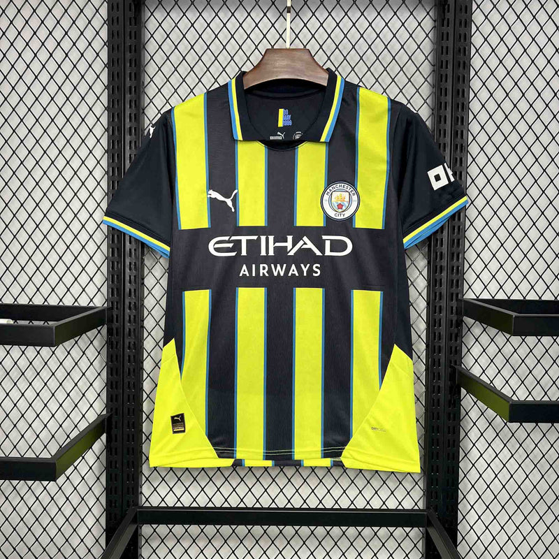 CAMISA DO MANCHESTER CITY 24/25 PRETO E AMARELO