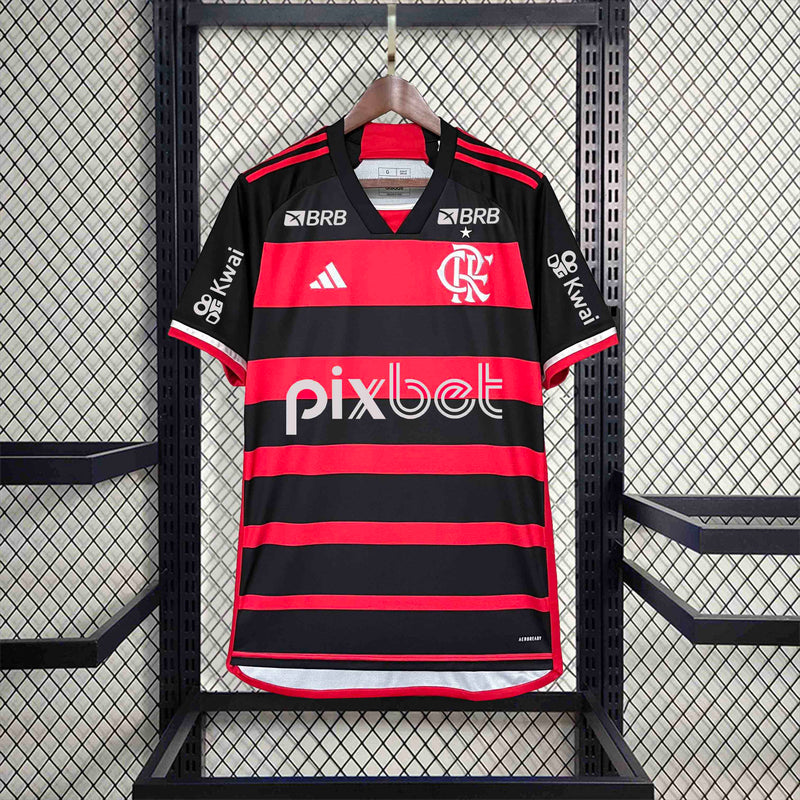 CAMISA DO FLAMENGO 24/25 VERMELHO E PRETO