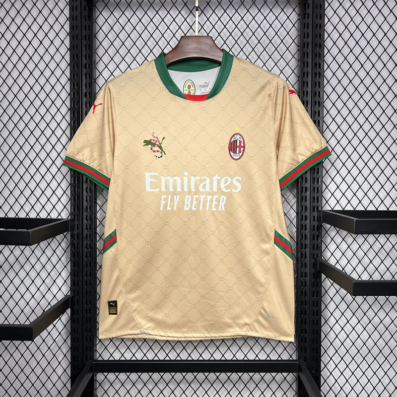 CAMISA DO MILAN 24/25 BEGE EDIÇÃO ESPECIAL